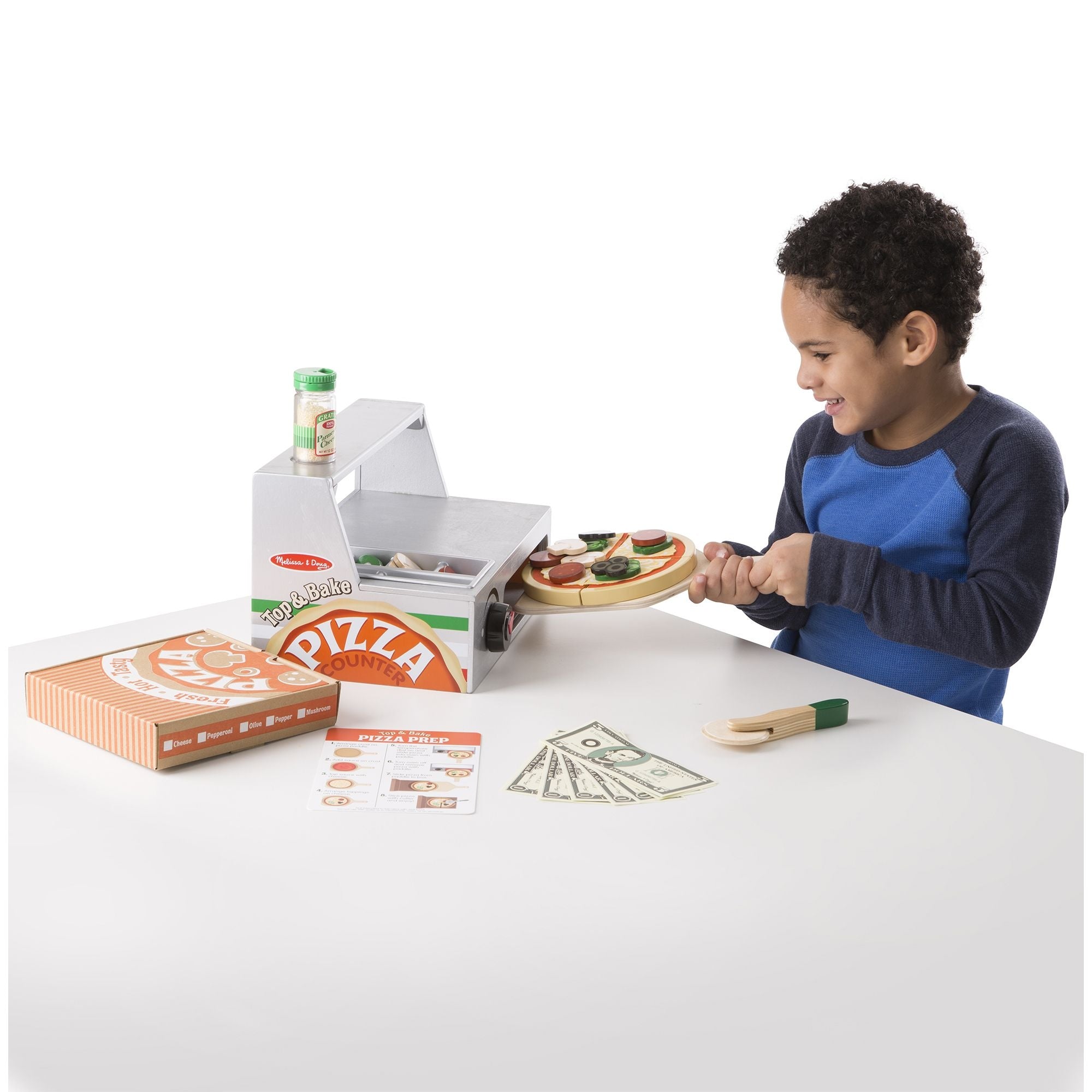 Melissa & Doug Top & Bake Wooden Pizza Counter