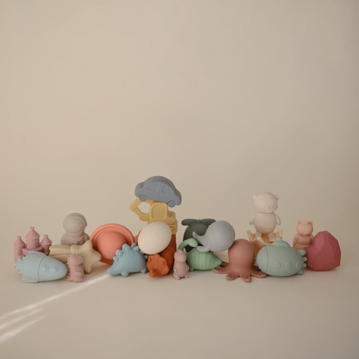 Mushie Mold Free Bath Play Set, 4pcs (3 Designs)