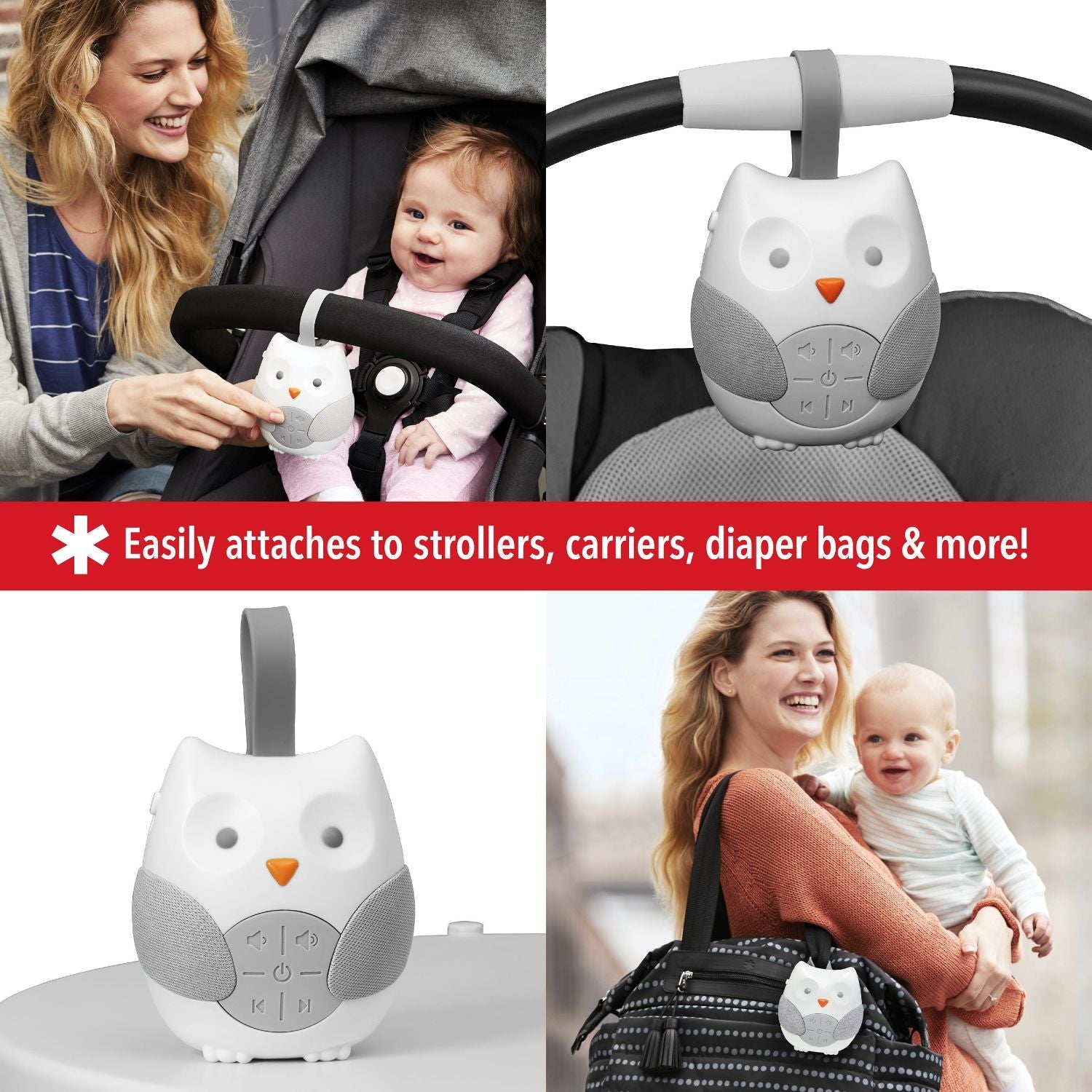 Skip Hop Stroll & Go Portable Baby Soother - Owl