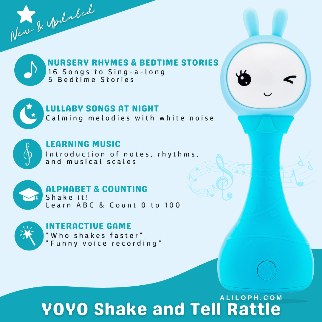 Alilo Yoyo Shake & Tell Interactive Rattle - Pink