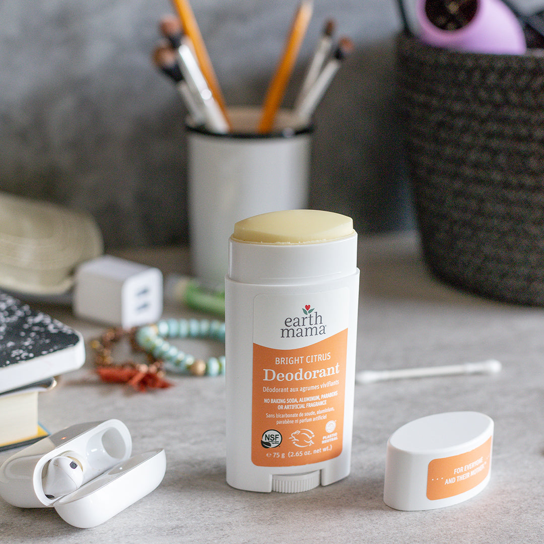 Earth Mama Bright Citrus Deodorant, 75g (New Formula) - Exp 10/27