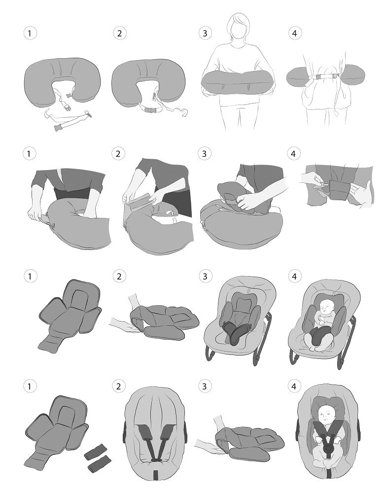 Clevamama ClevaCushion 10 in 1 Nursing Pillow - Multicolour