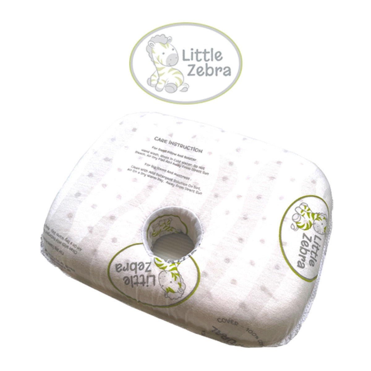 Little Zebra Latex Newborn Central Hollow Pillow (22 x 26.5cm)