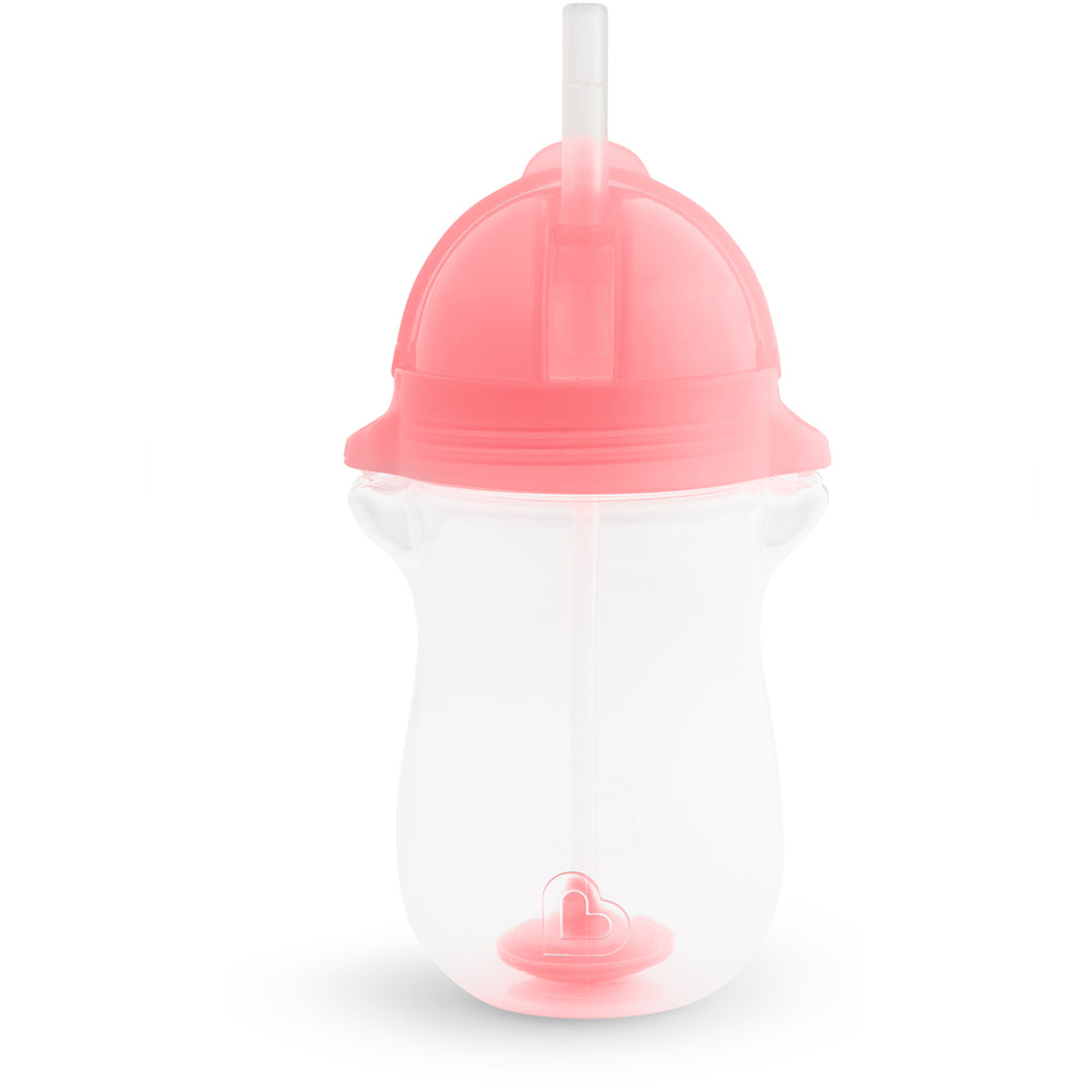 Munchkin Any Angle Click Lock Weighted Straw Cup, 10oz - Pink - Pupsik Singapore
