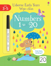 Usborne Early Years Wipe-Clean Book - Numbers 1 to 20