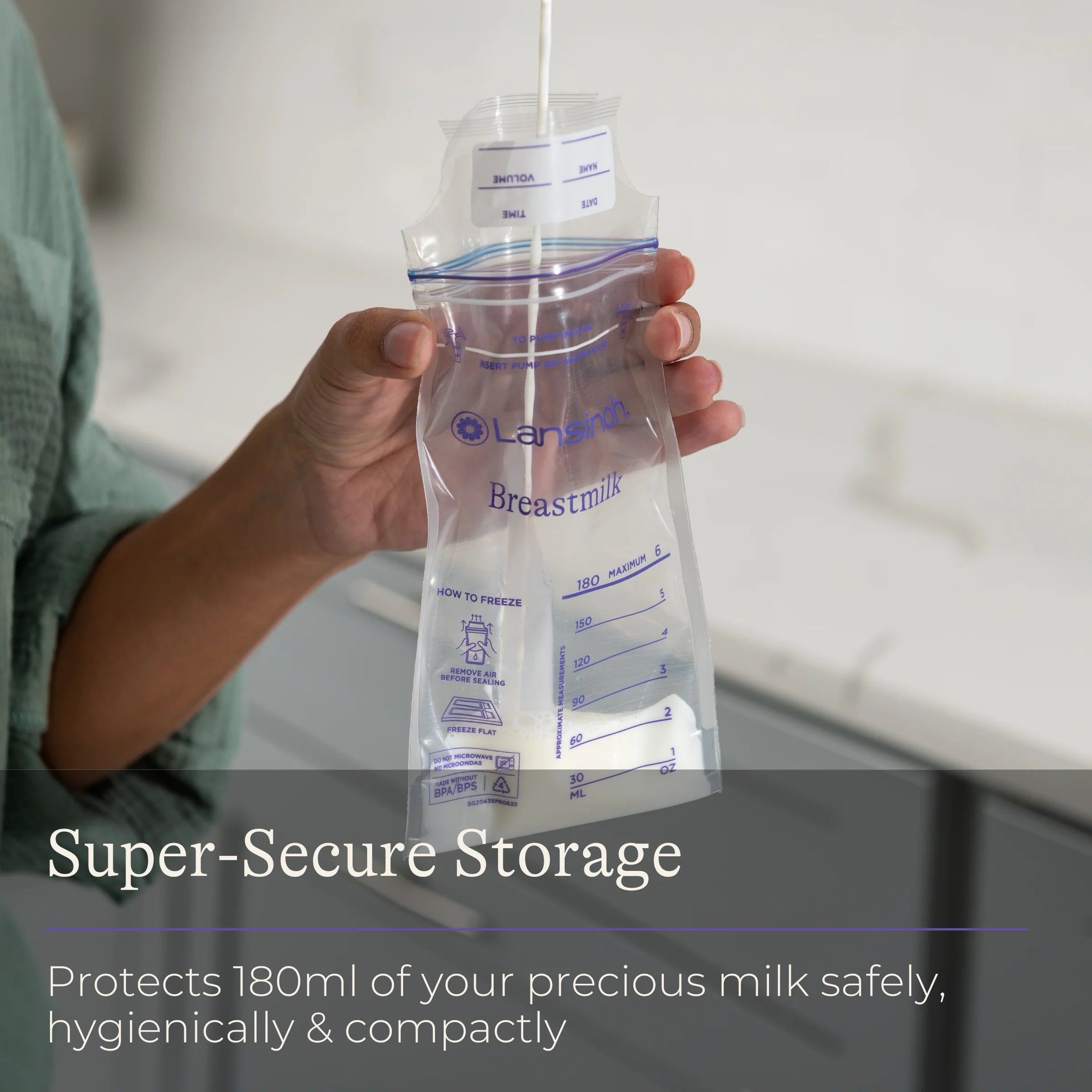 Lansinoh Breastmilk Storage Bags 6oz, 50pc (UK Version)