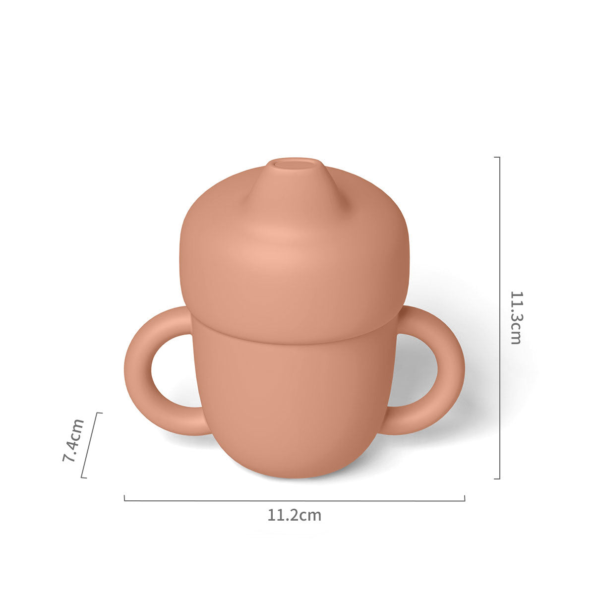 Biomom Double-Handled Acorn Silicone Sippy Cup, 180ml (2 Colors)