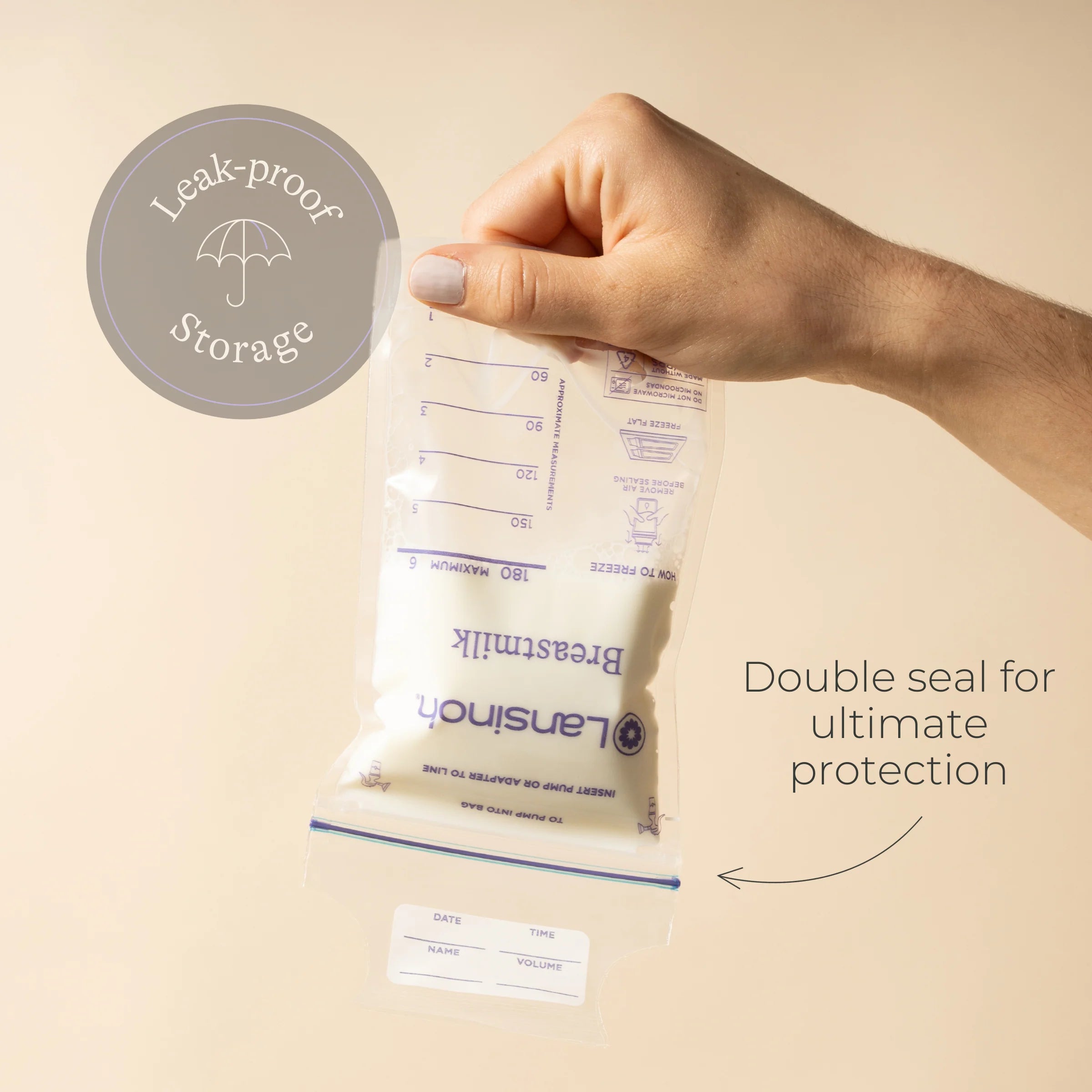 Lansinoh Breastmilk Storage Bags 6oz, 50pc (UK Version)