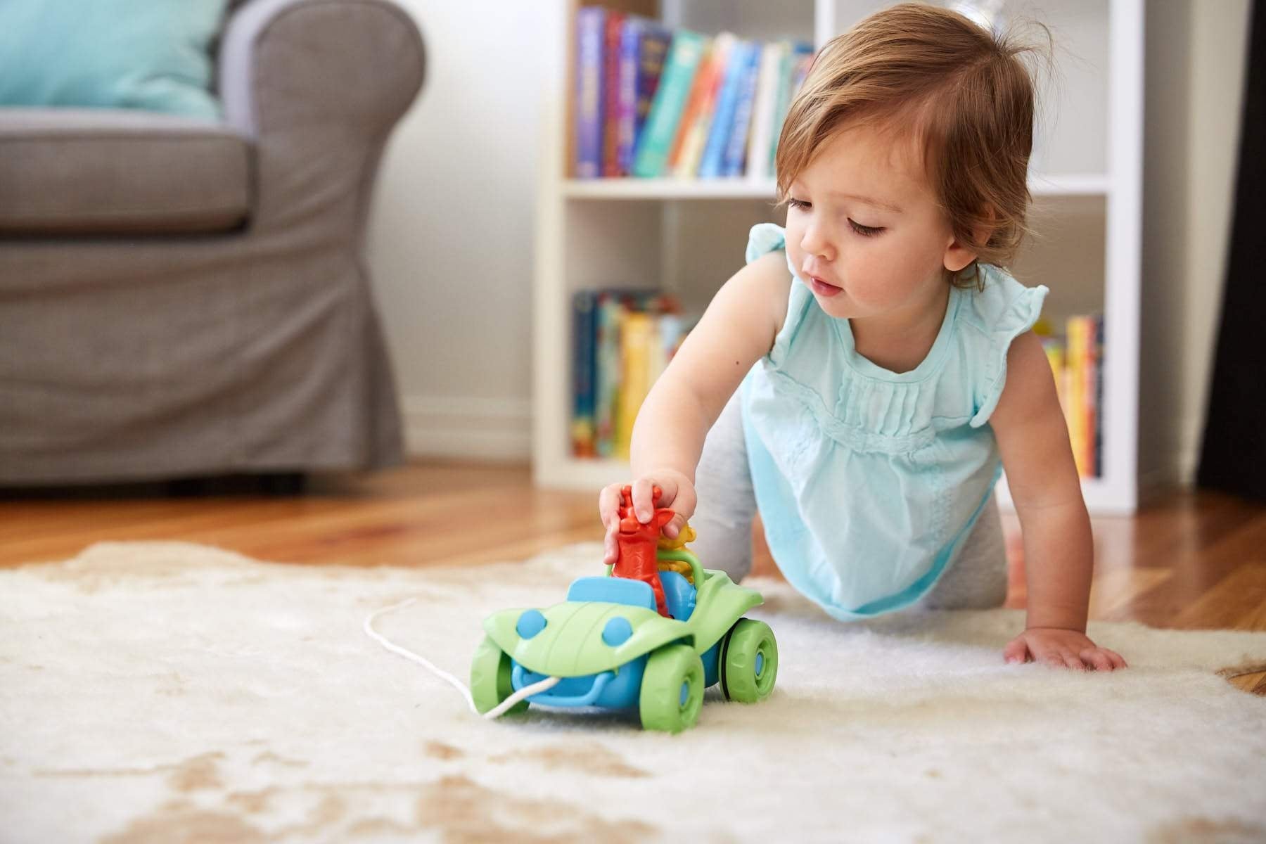 Green Toys Dune Buggy Pull Toy - Green