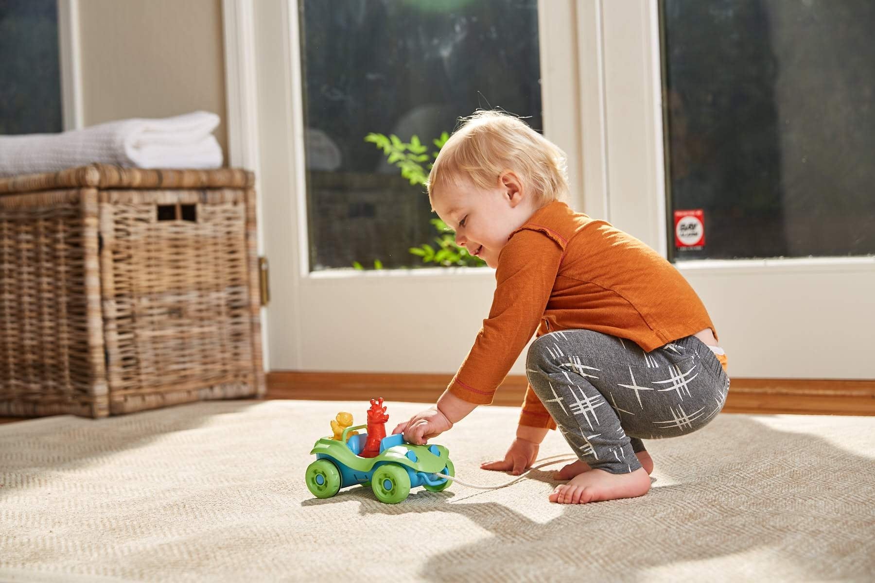 Green Toys Dune Buggy Pull Toy - Green