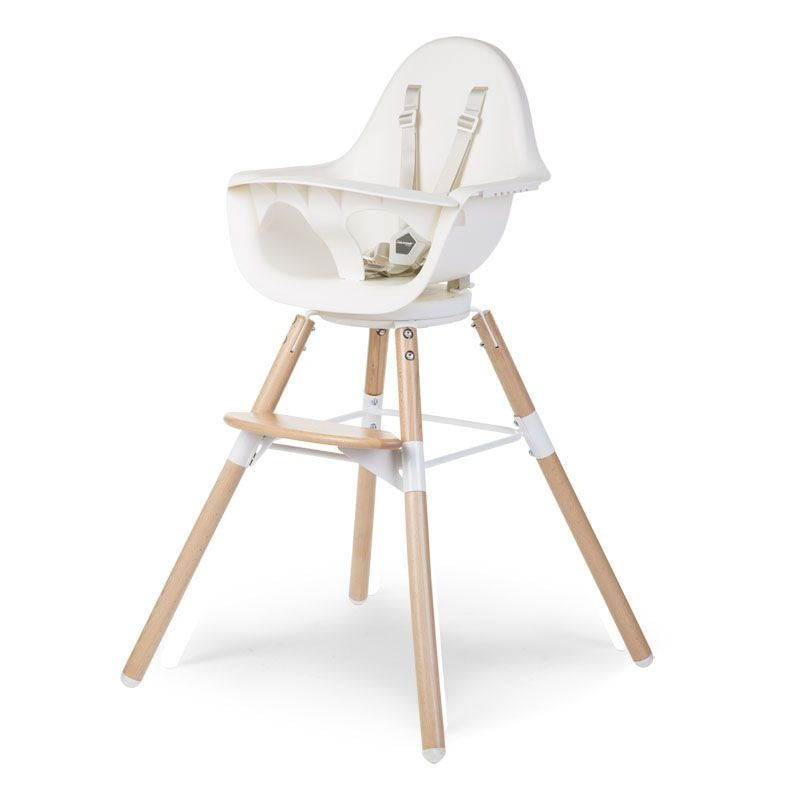 Childhome Evolu ONE.80 Swivel Baby High Chair - White