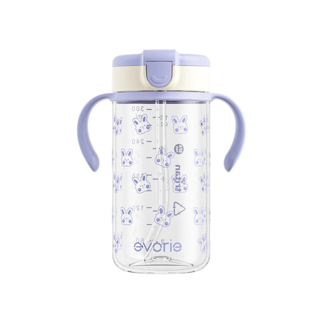 Evorie Tritan Kids Straw Water Bottle Mug, 300ml (21 Designs)