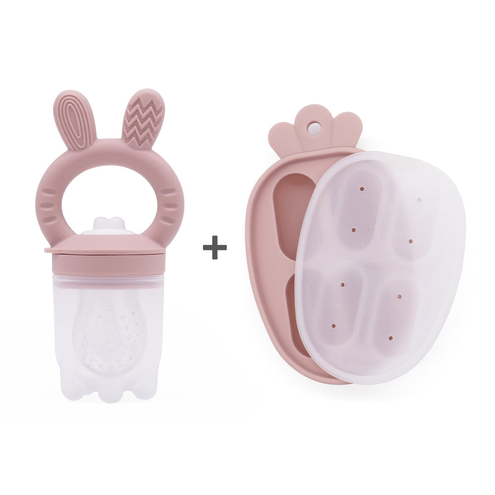 Biomom Bunny Feeder & Nibble Tray Set (6 Colors) - Pupsik Singapore