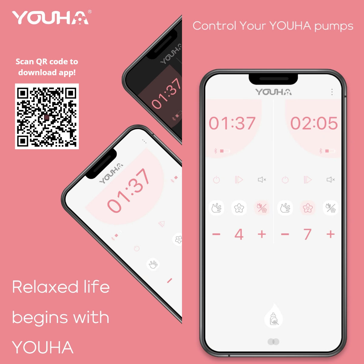 Youha The Ins (Ava) Gen 2 Wearable Handsfree Breast Pump w/ Bluetooth App