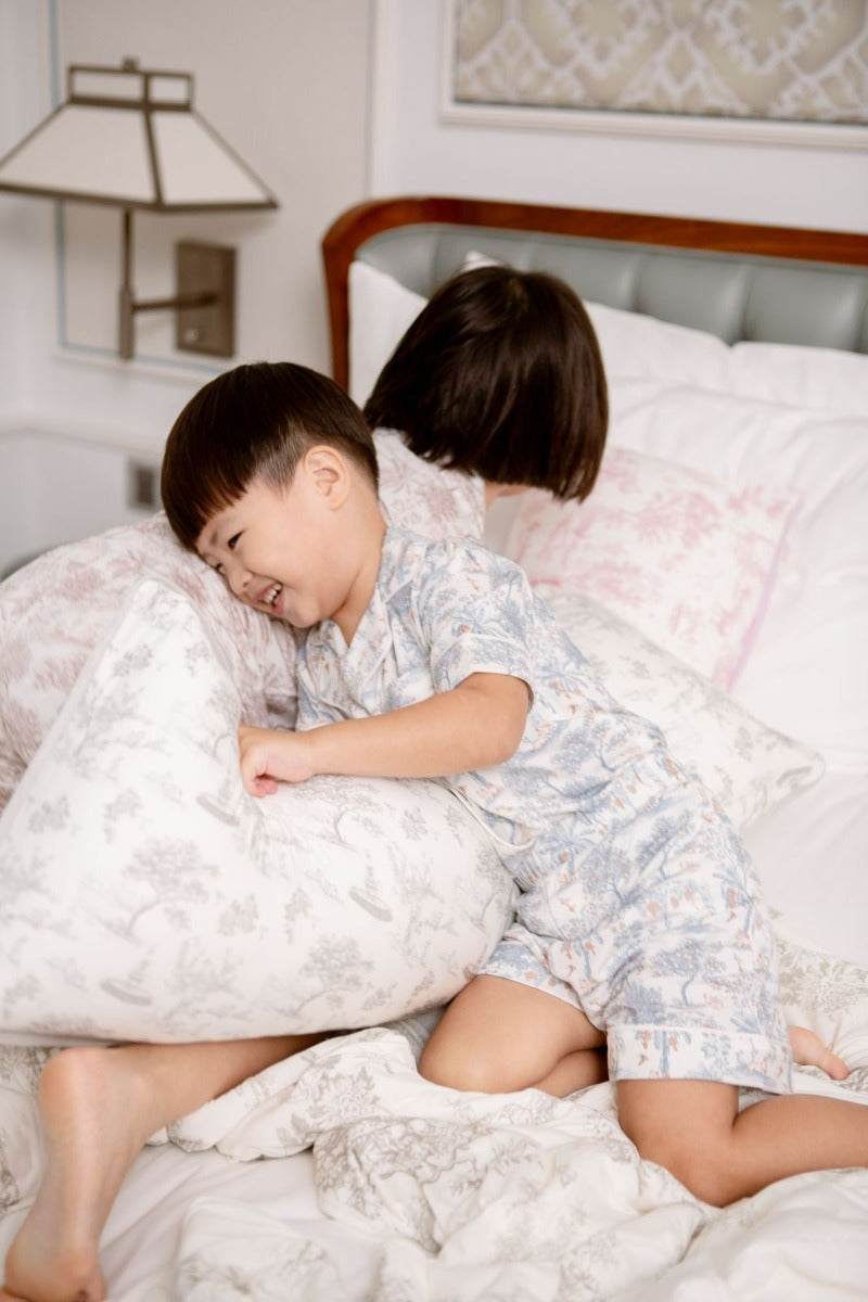 House of Holly Classic PJ Lounge 2-Piece Set - Fruit Toile Blue (2 Sizes)