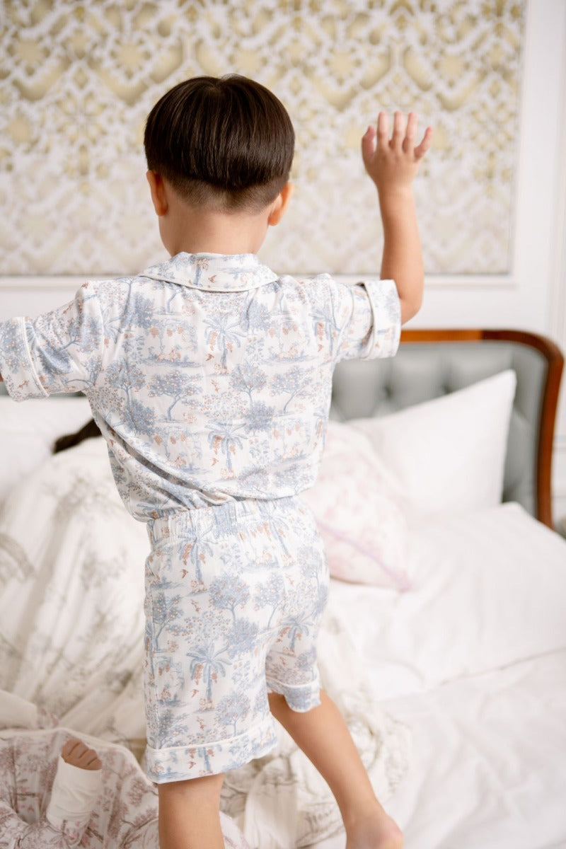 House of Holly Classic PJ Lounge 2-Piece Set - Fruit Toile Blue (2 Sizes)