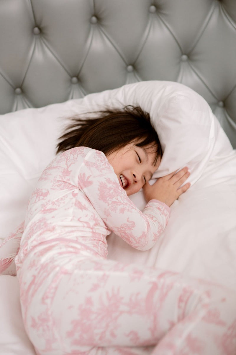 House of Holly Long Sleeve T-Shirt and Pants Pyjamas Set - Savanna Pink (4 Sizes)