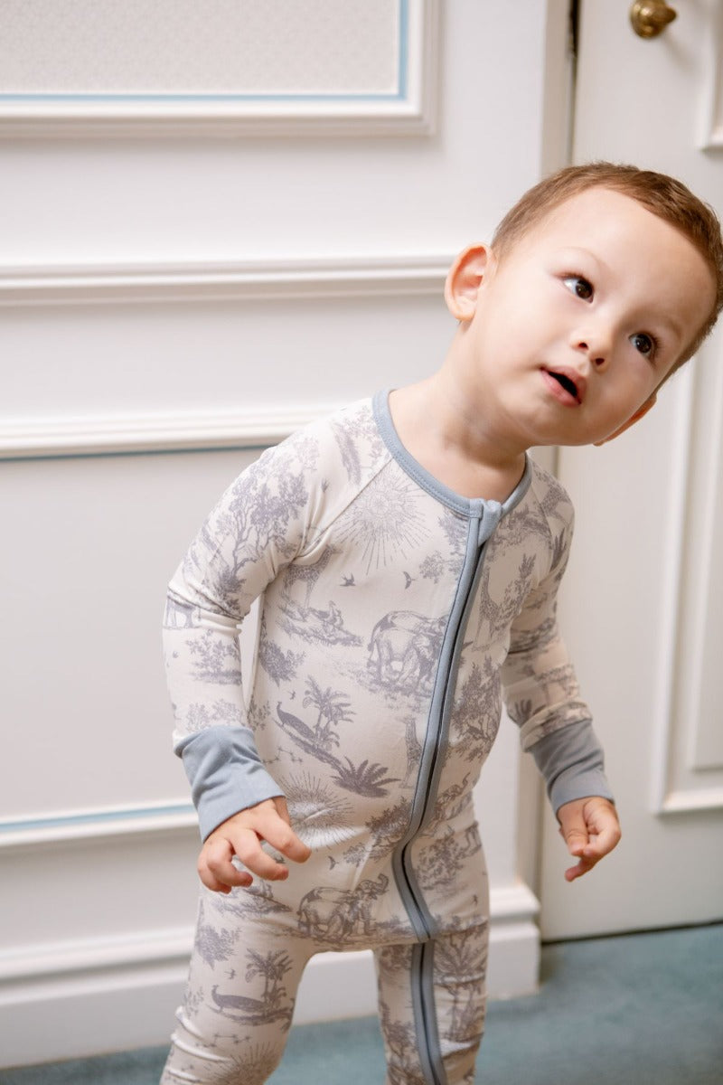 House of Holly Zip Sleepsuit - Savanna Blue (3 Sizes)
