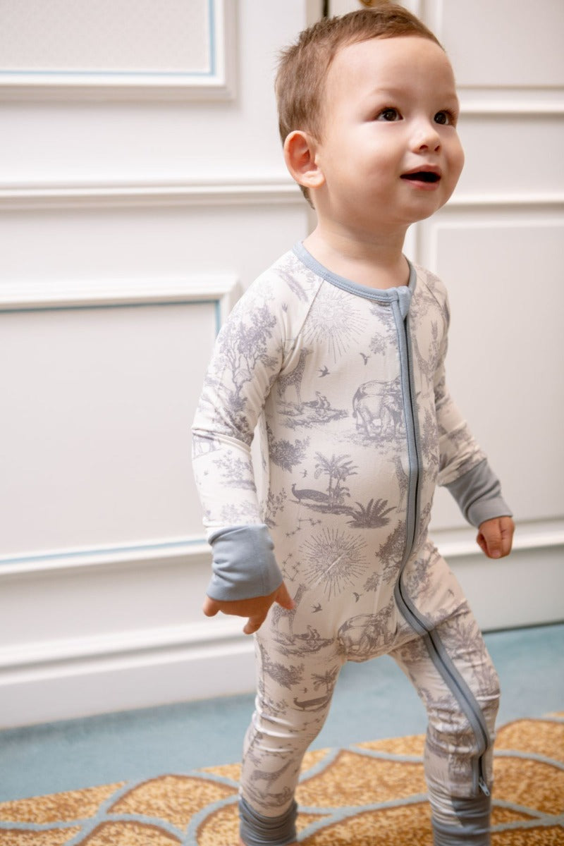 House of Holly Zip Sleepsuit - Savanna Blue (3 Sizes)