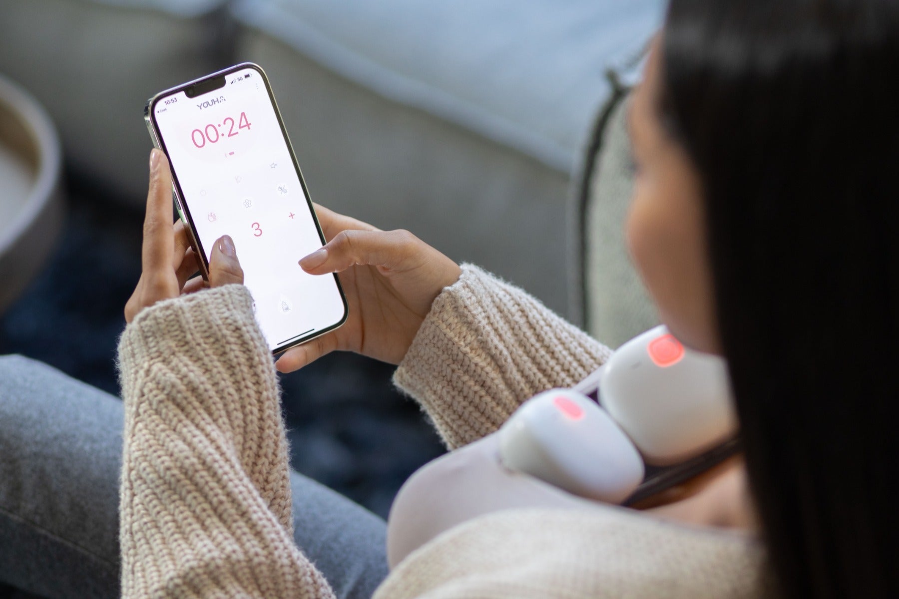 Youha The Ins (Ava) Gen 1 Wearable Handsfree Breast Pump w/ Bluetooth App (2 Sizes) - Pupsik Singapore