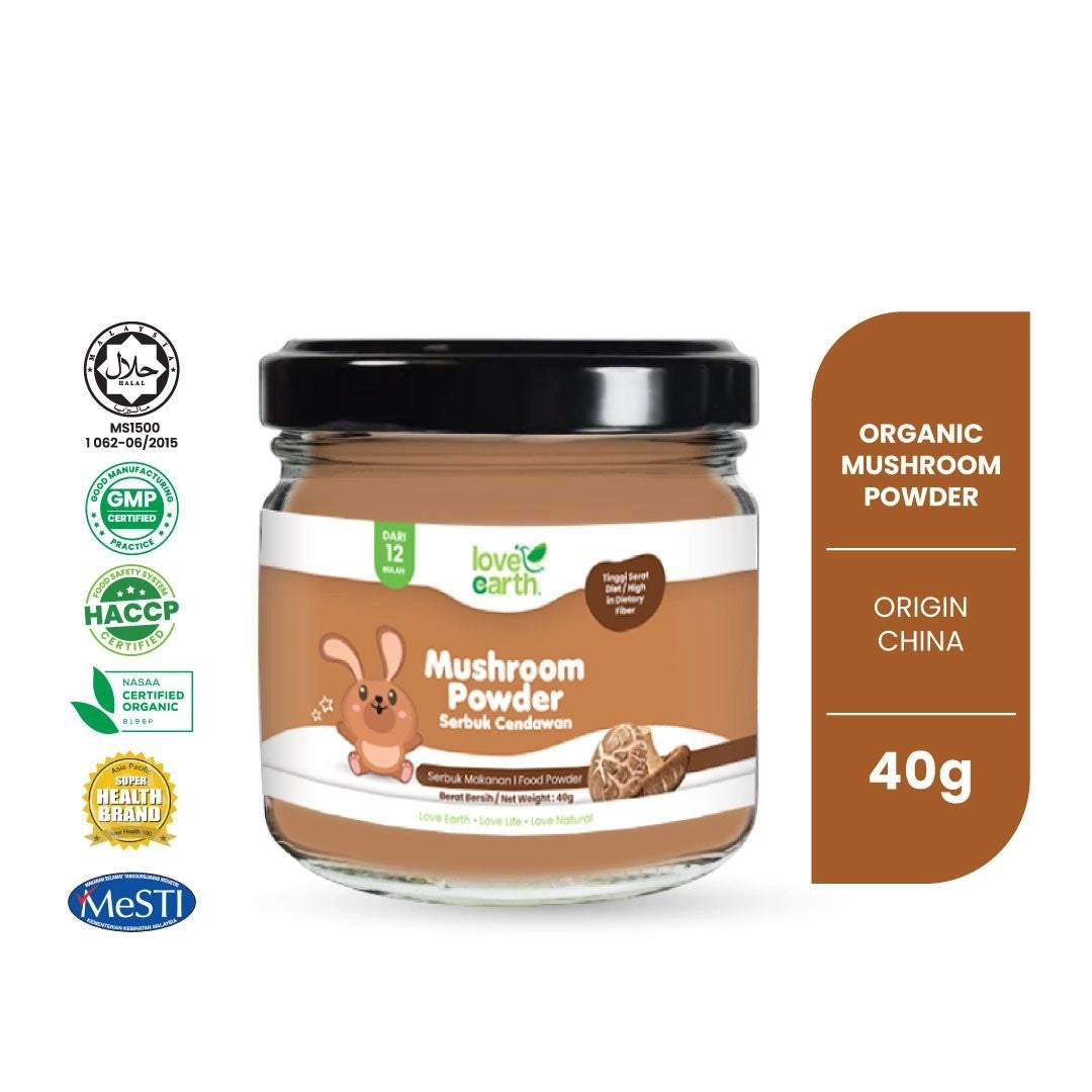 Love Earth Organic Mushroom Baby Powder, 40g (Exp 04/27)
