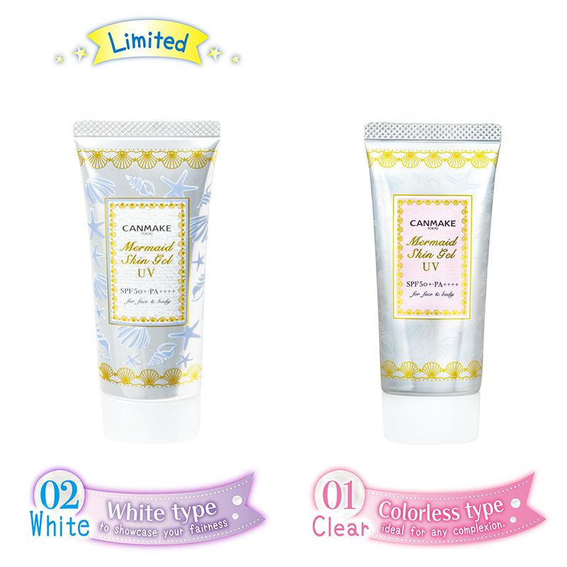 Canmake Mermaid Skin UV Gel SPF50+ PA++++, 40g  (4 Colours)