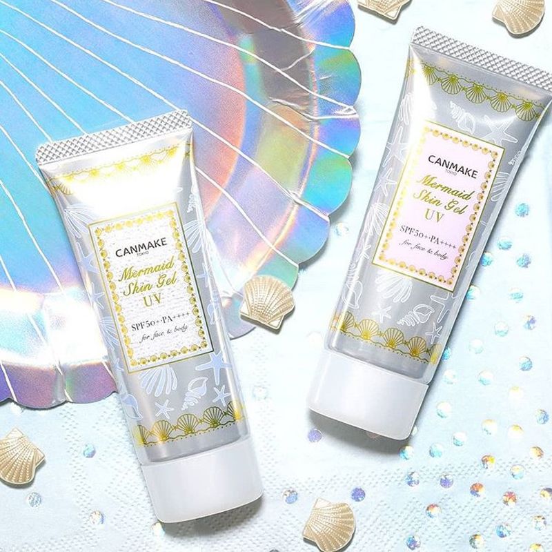Canmake Mermaid Skin UV Gel SPF50+ PA++++, 40g  (4 Colours) - Pupsik Singapore
