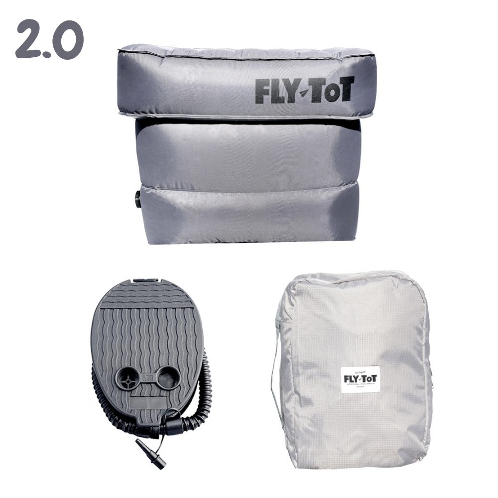 Fly Tot Original 2.0 Inflatable Airplane Cushion (Includes Pump +