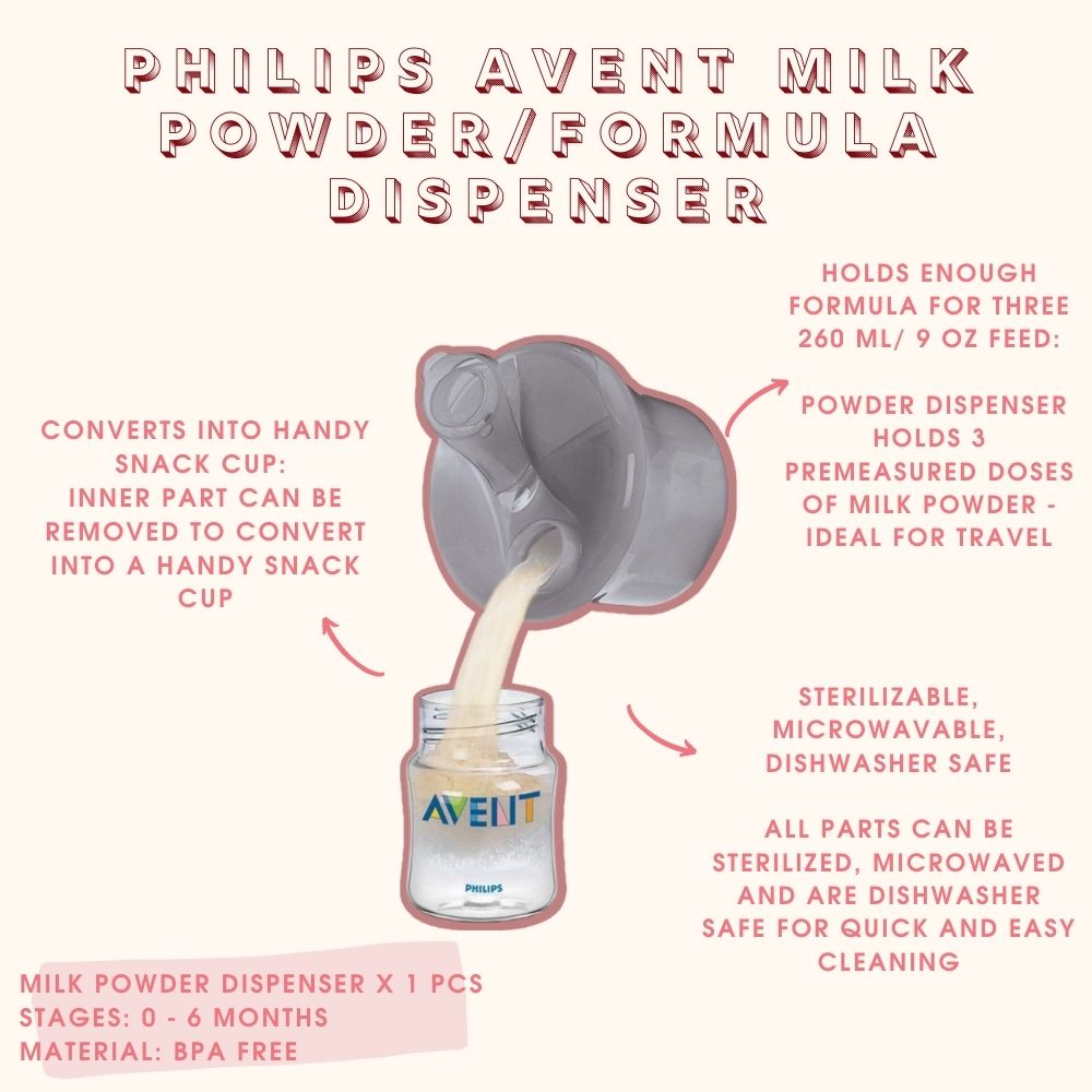 Philips Avent Milk Powder, Formula Dispenser, 27oz (2 Colors)