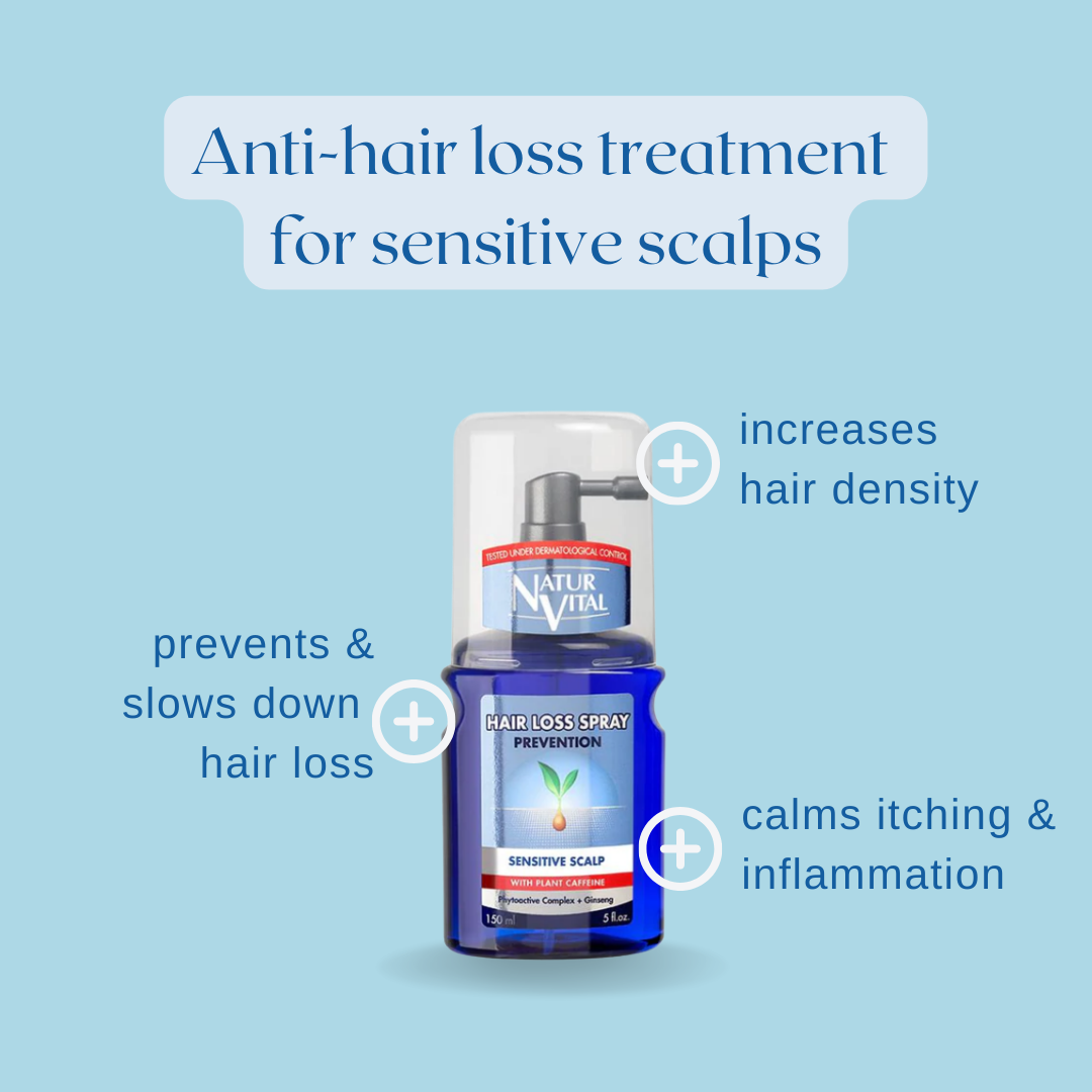 NaturVital Hair Loss Prevention Spray for Sensitive Scalp, 150ml