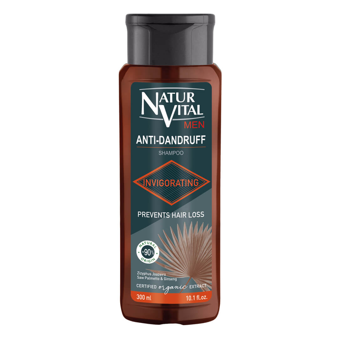 NaturVital Invigorating Anti-Dandruff Hair Loss Shampoo for Men, 300ml