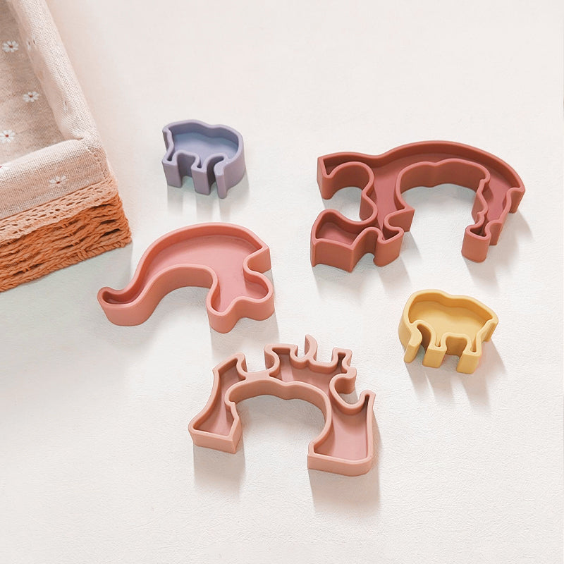 Biomom Ellie Stacker Nested Silicone Puzzle Toy