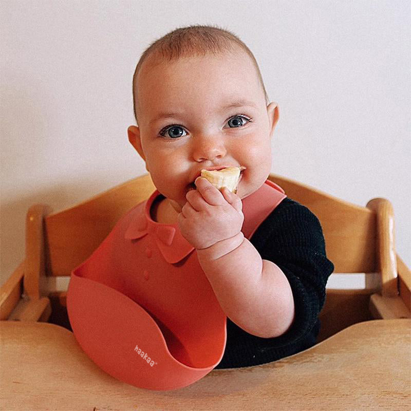 Haakaa Silicone Tuxedo Baby Bib (2 Colors)