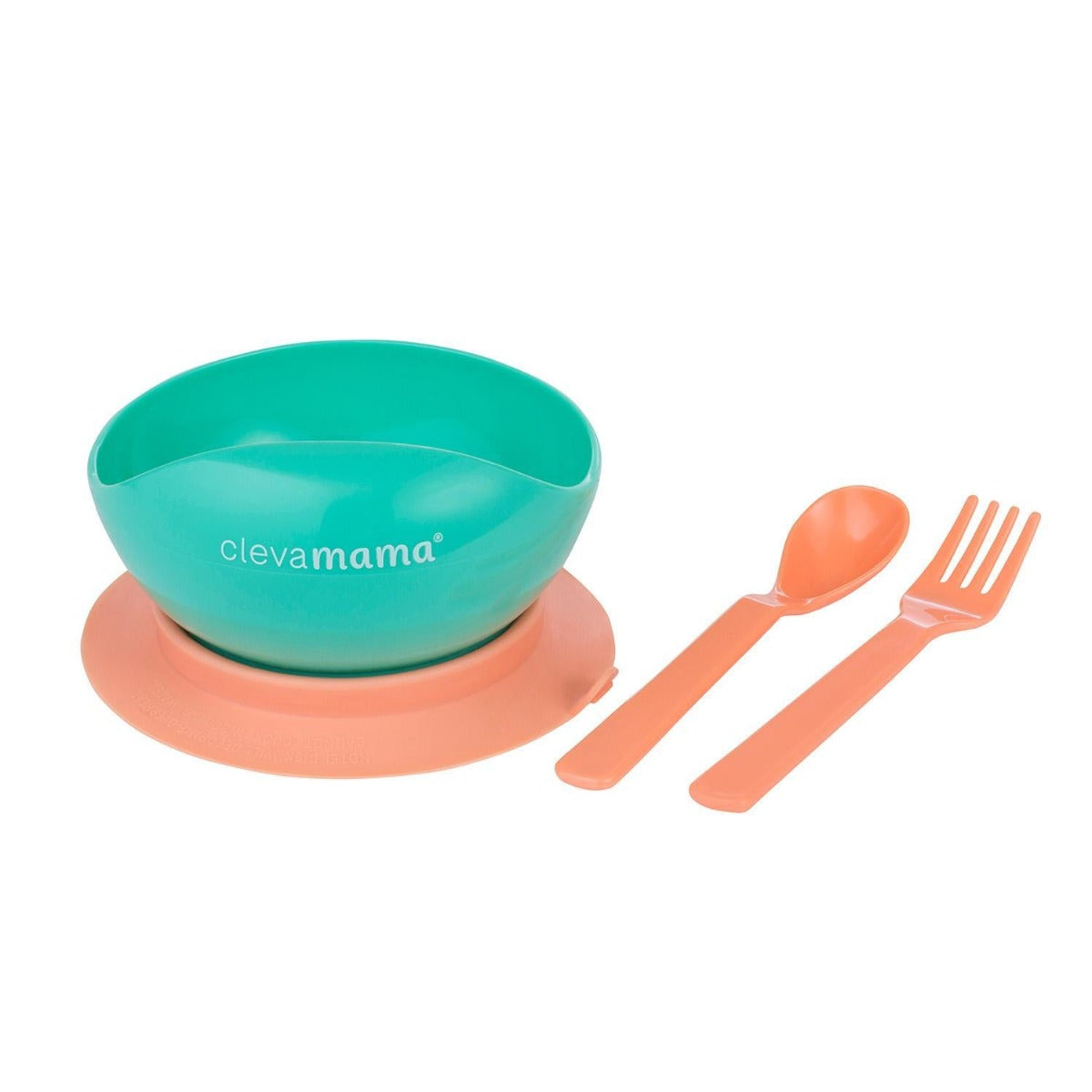 Clevamama Feeding Baby Bowl & Cutlery with Suction Ring