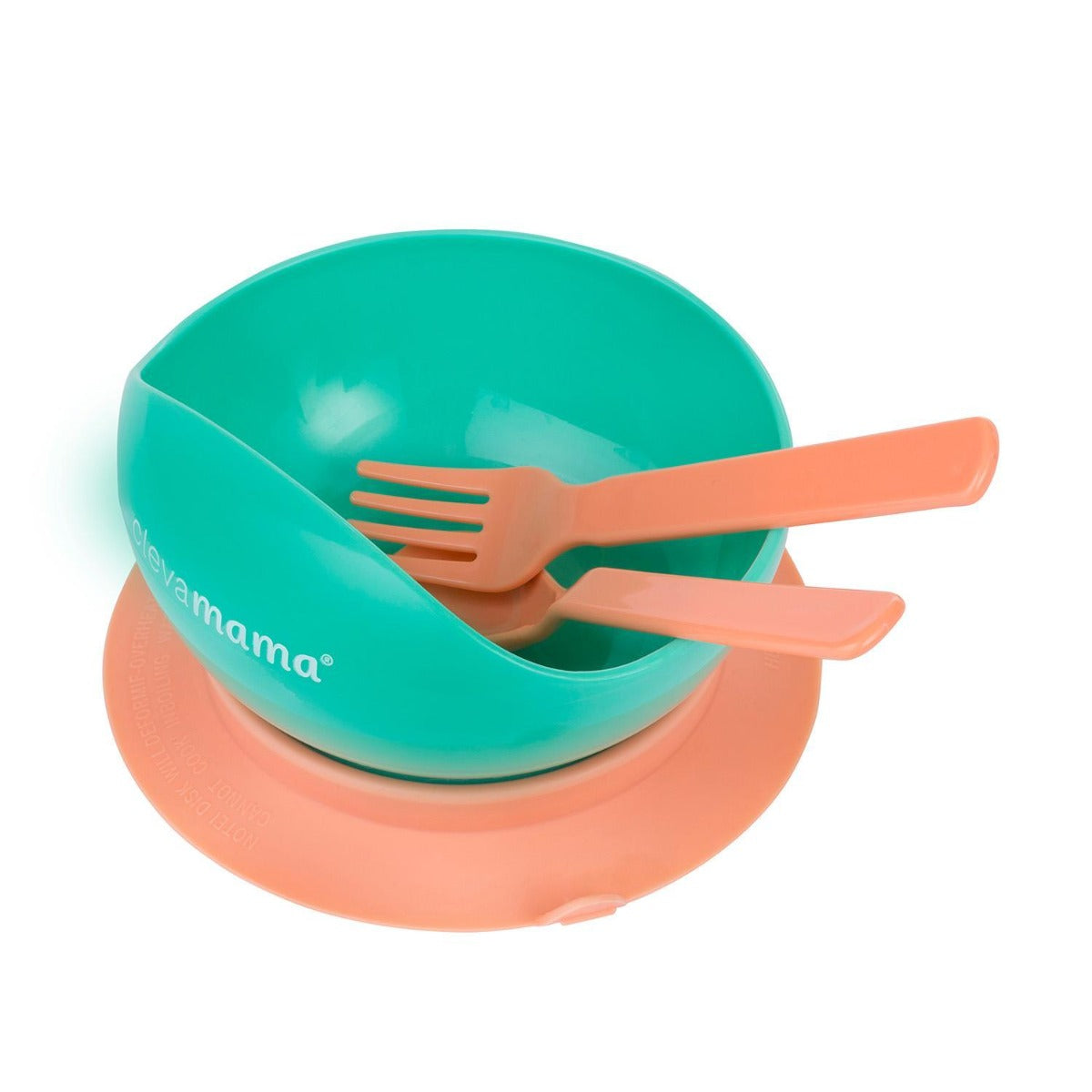 Clevamama Feeding Baby Bowl & Cutlery with Suction Ring