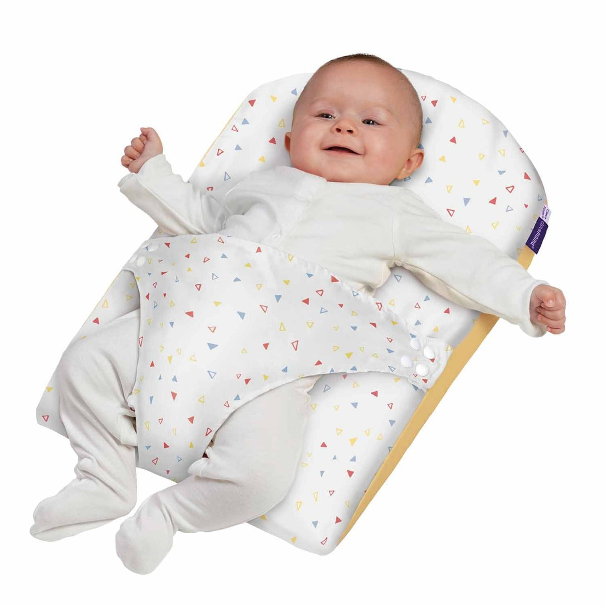 Clevamama ClevaFoam Reflux Wedge - Yellow Playful Shapes