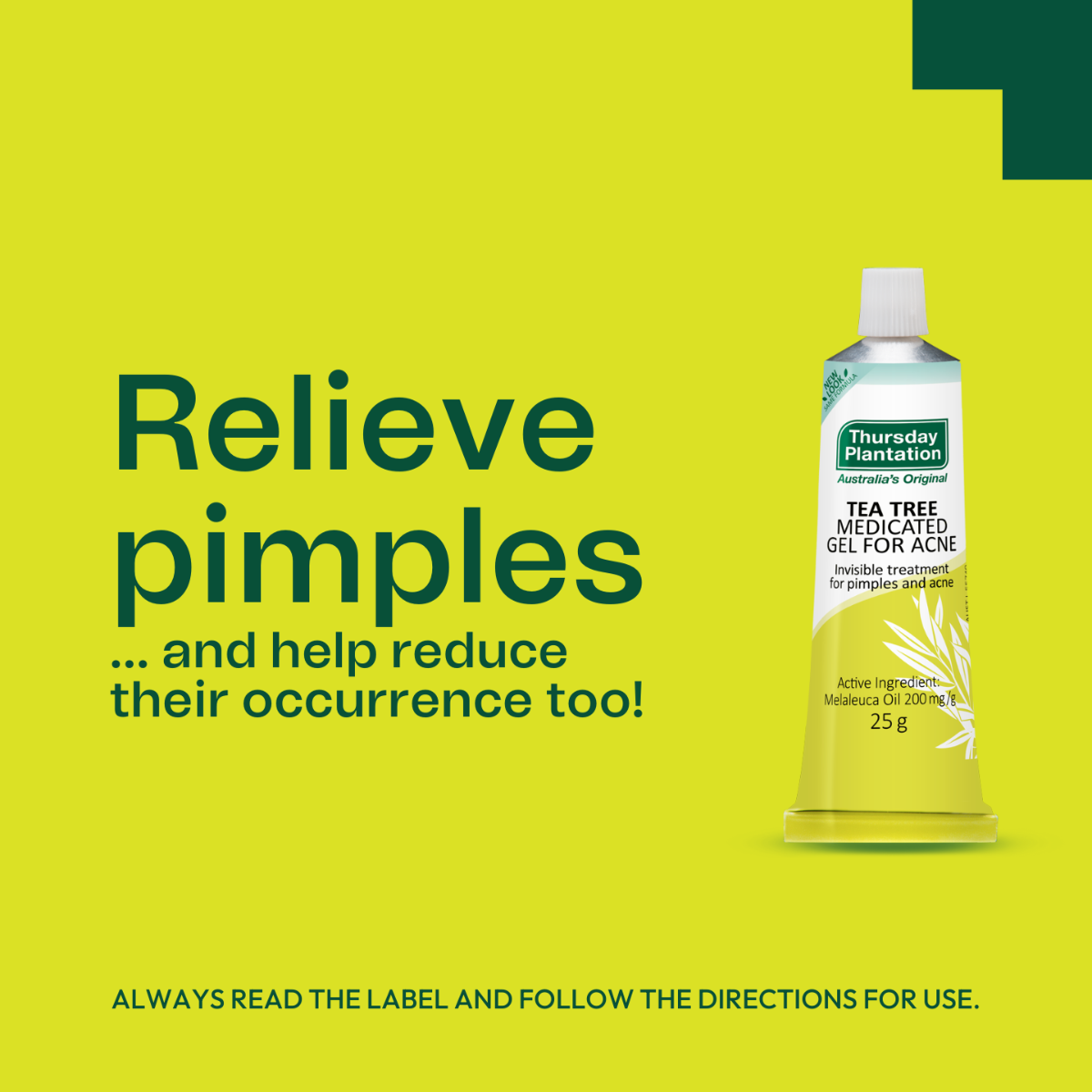 Thursday Plantation Tea Tree Medicated Gel For Acne, 25g (Exp 08/29)