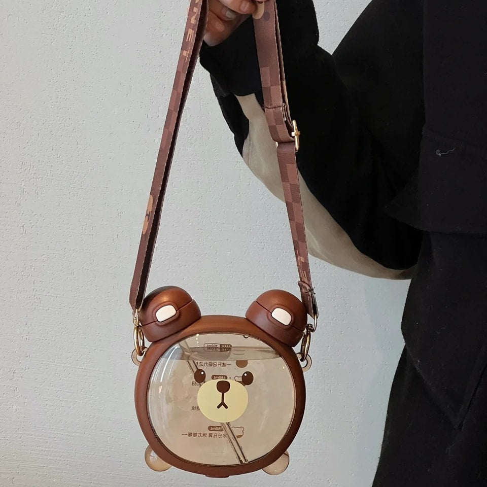 Biomom Little Bear 2-in-1 Tritan Bottle with Straps, 750ml (2 Colors) - Pupsik Singapore