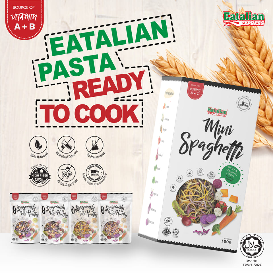 Eatalian Express Baby Veggie Pasta, 180g - Mini Spaghetti (Exp 03/27)