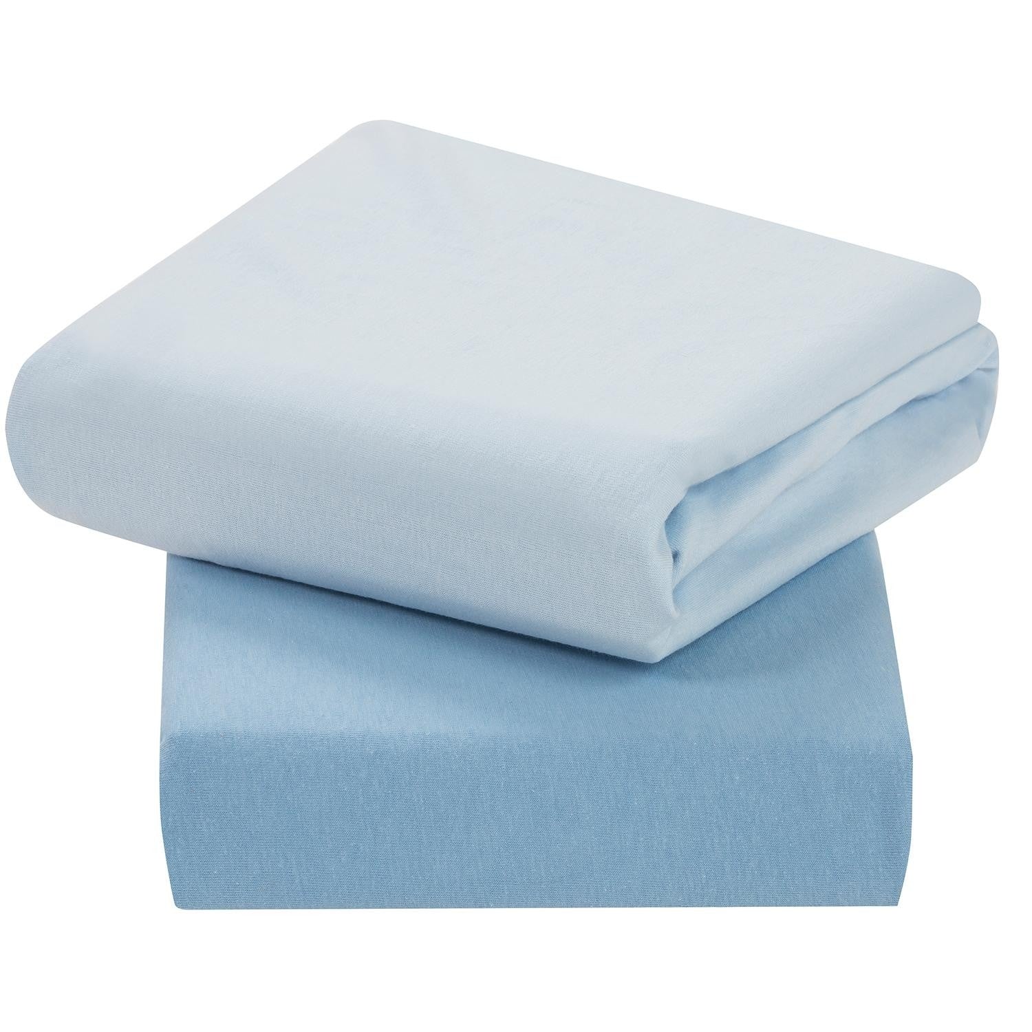 ClevaMama Jersey Cotton Fitted Sheets, 2pk (70x140cm) (2 Colours)