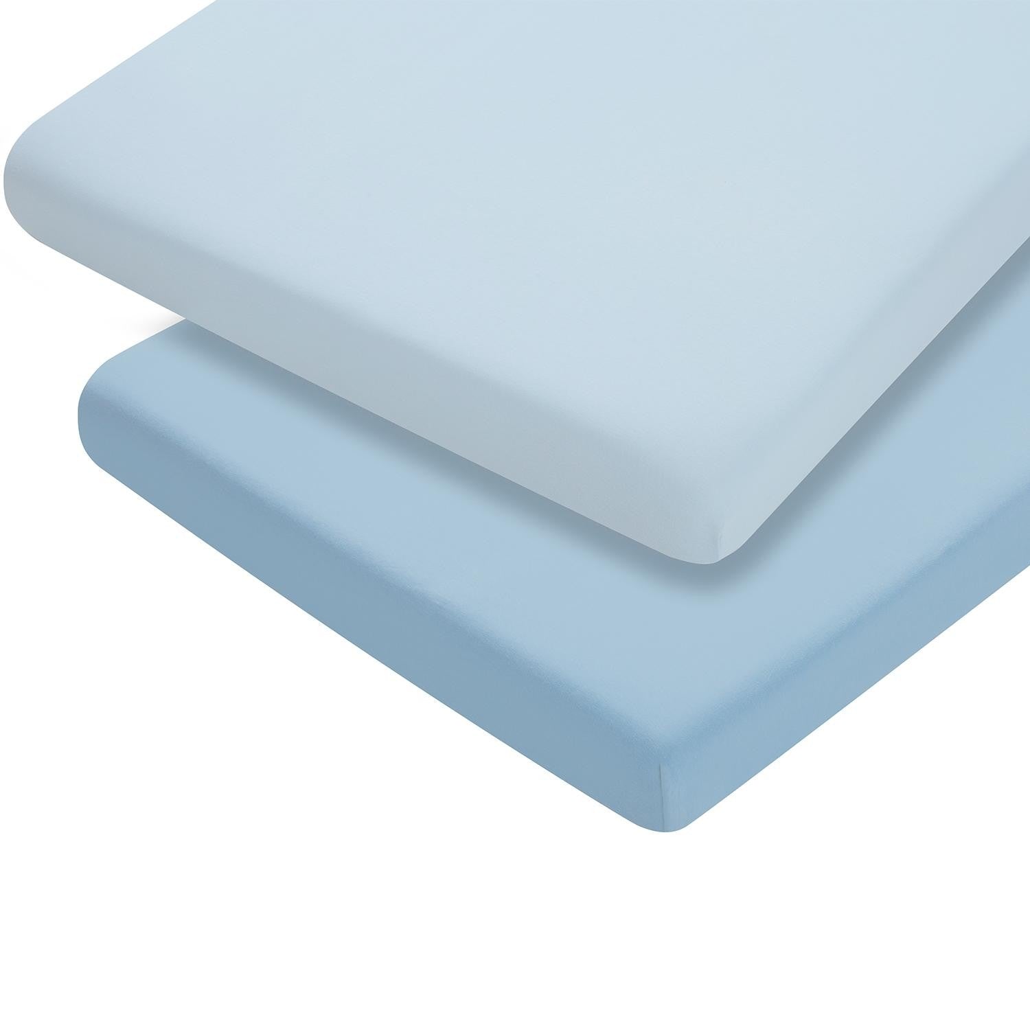 ClevaMama Jersey Cotton Fitted Sheets, 2pk (70x140cm) (2 Colours) - Pupsik Singapore