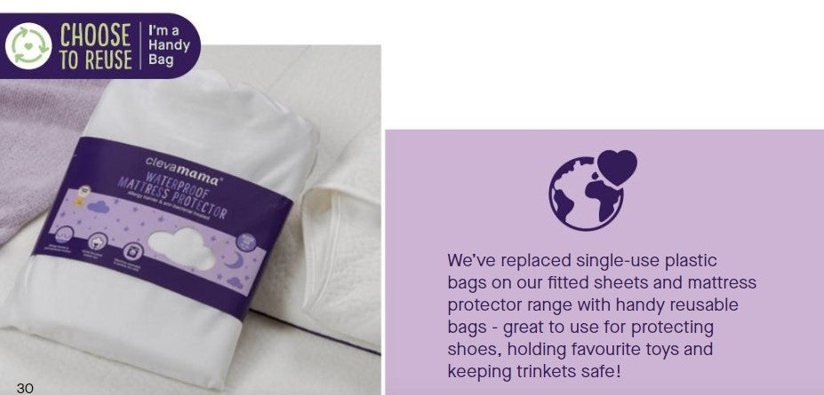 Clevamama Tencel Waterproof Training Sleep Mat (70 x 90cm)  - Coral