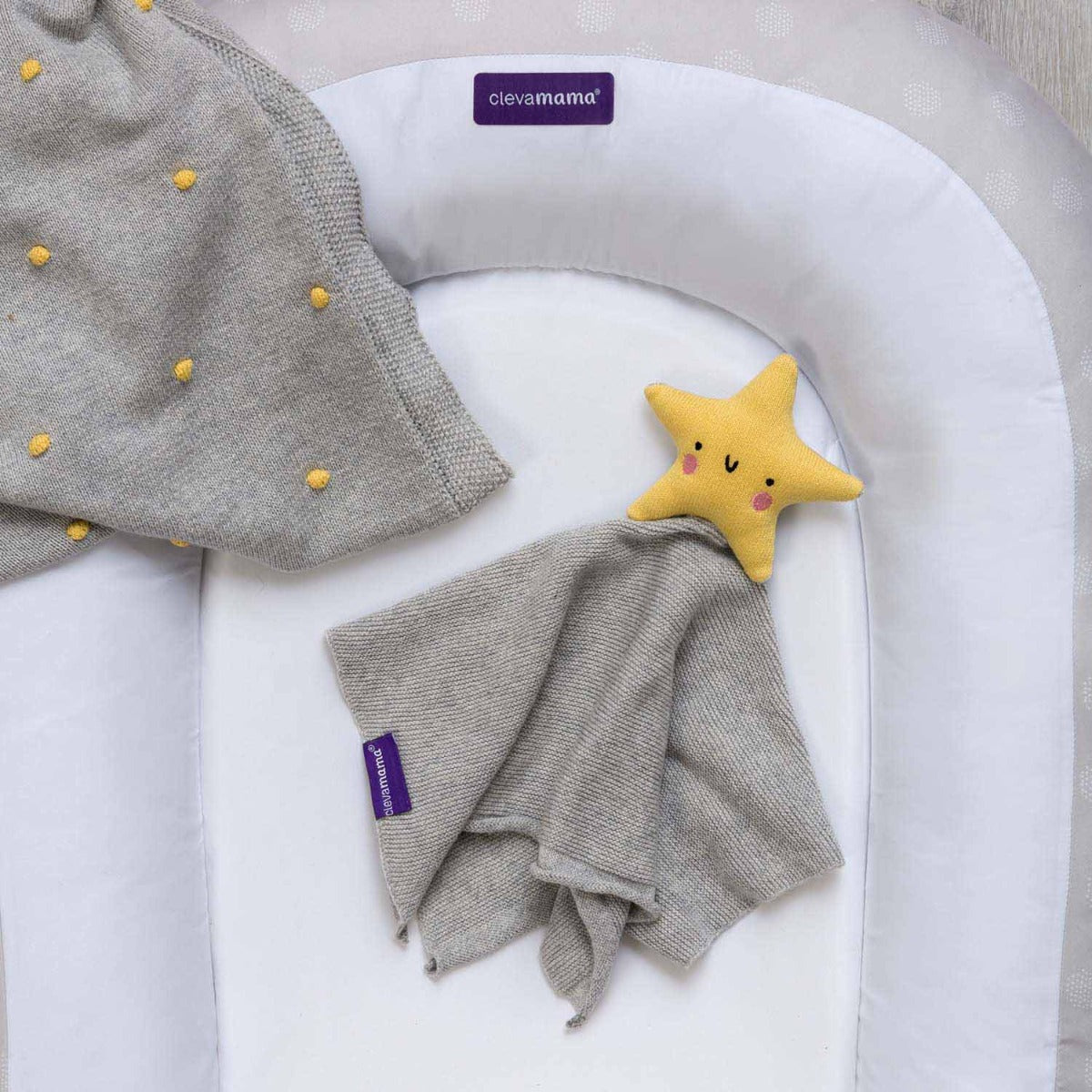 Clevamama Shooting Star Organic Cotton Baby Comforter (2 Colours)