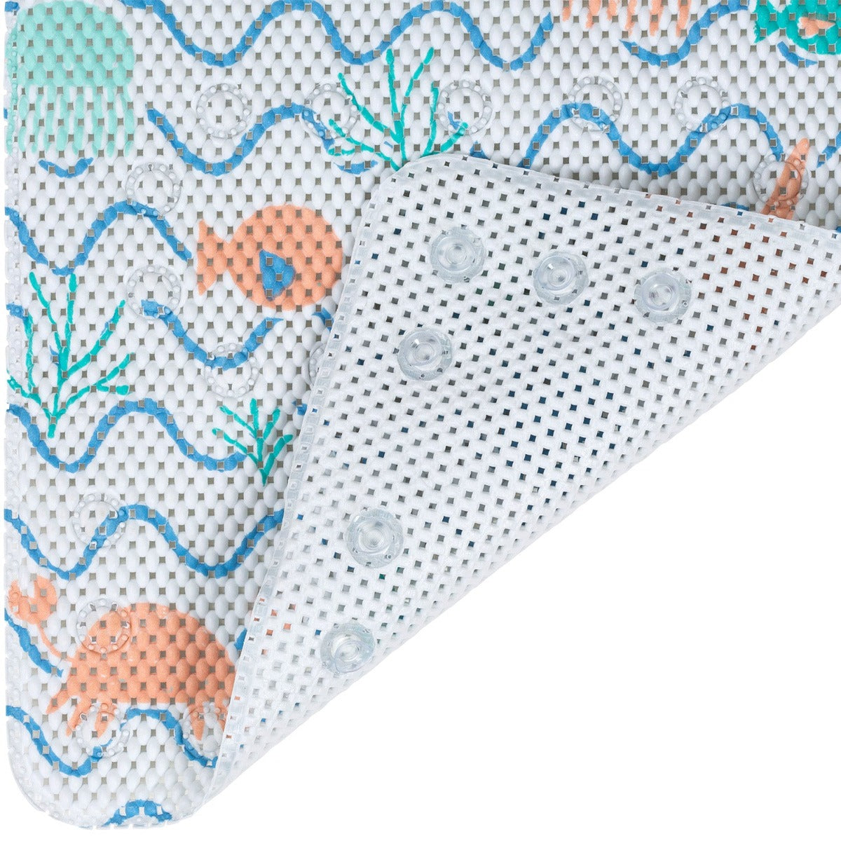 Clevamama Extra Long Bath Mat with Kneeling Cushion - Under the Sea