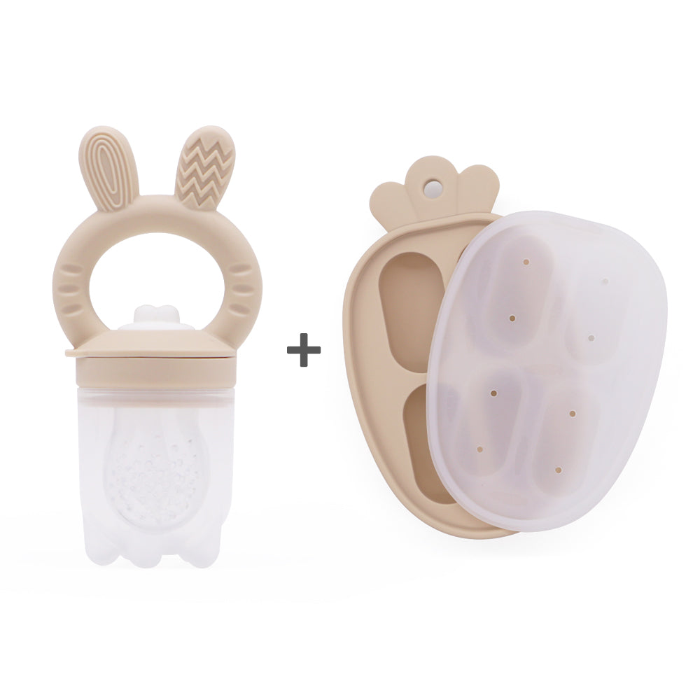 Biomom Bunny Feeder & Nibble Tray Set (6 Colors) - Pupsik Singapore