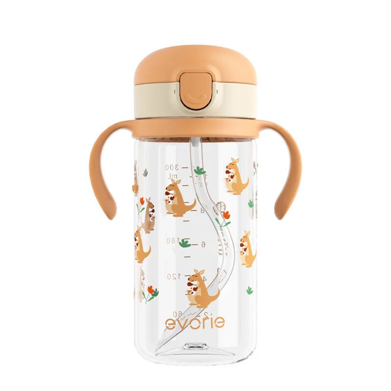Evorie Tritan Kids Straw Water Bottle Mug, 300ml (21 Designs)
