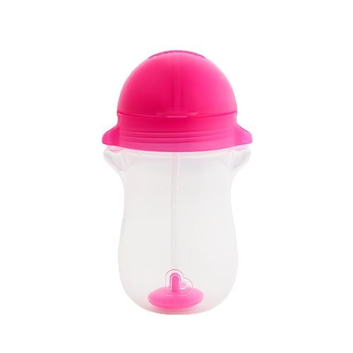 Munchkin Any Angle Click Lock Weighted Straw Cup, 10oz - Pink - Pupsik Singapore