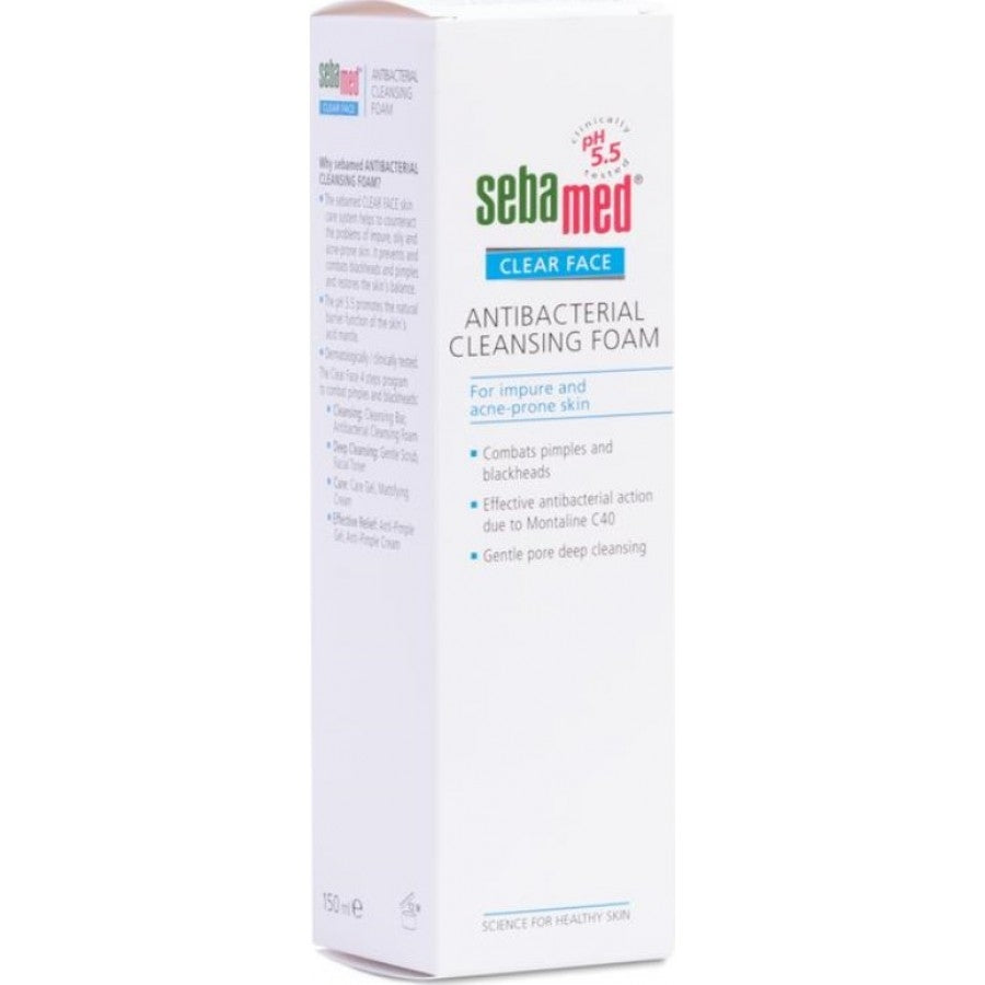 Sebamed Antibacterial Clear Face Cleansing Foam, 150ml - exp 08/27