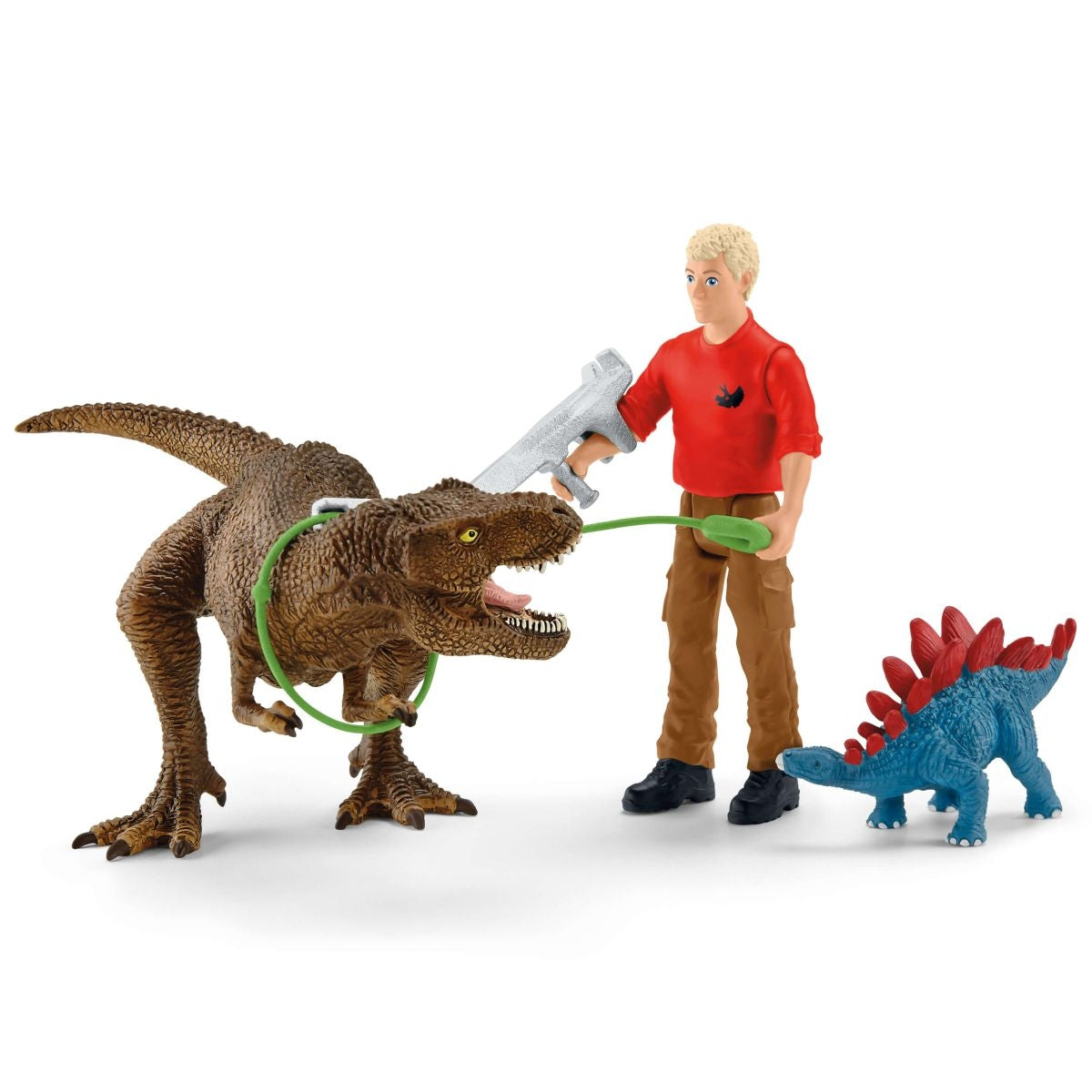 Schleich Tyrannosaurus Rex Attack Figurine Toy Set