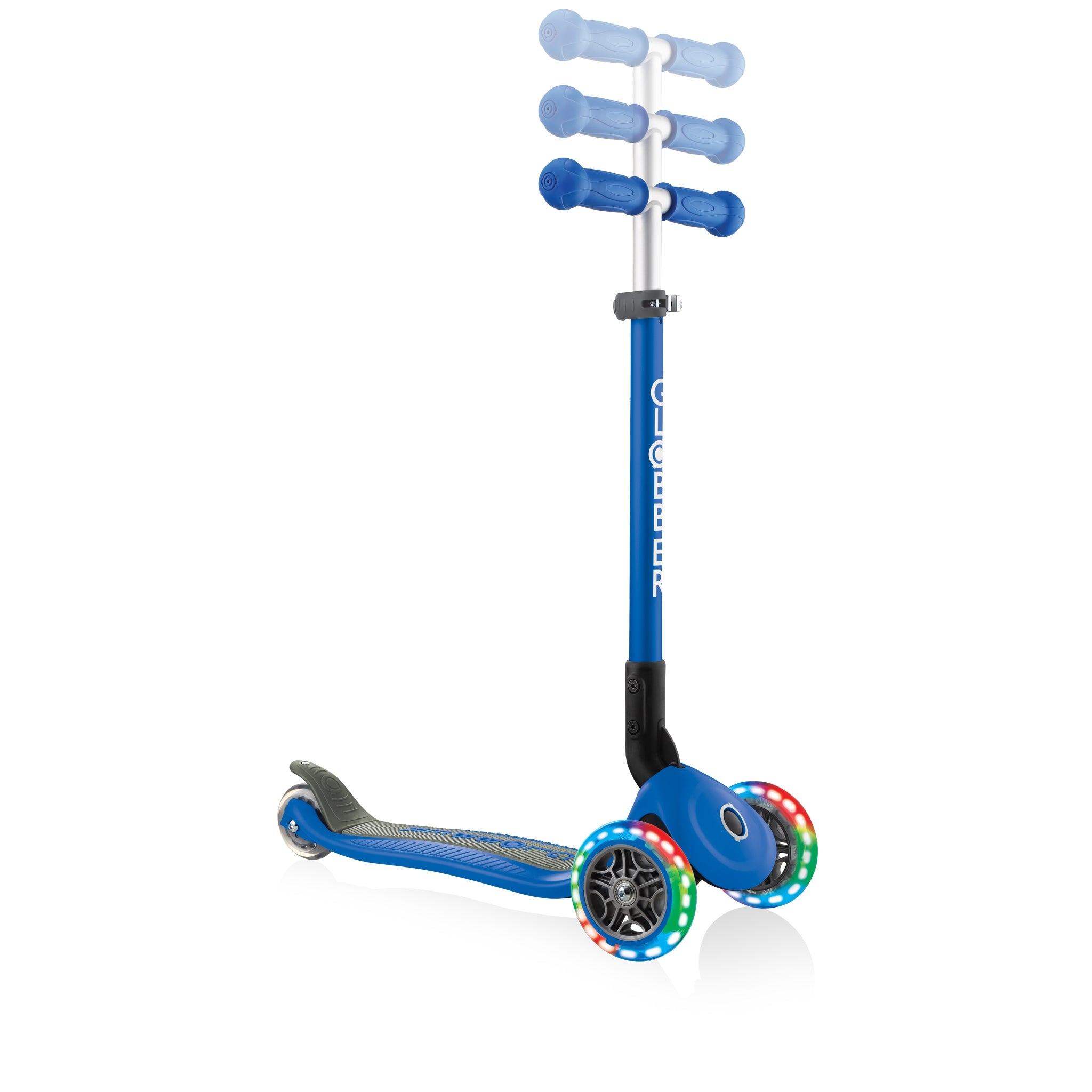 Globber Primo Height-Adjustable Foldable 3 Wheel Scooter (LED Wheels) (8 Colours) - Pupsik Singapore